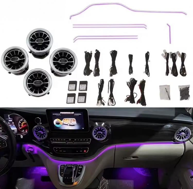 Ambientebeleuchtung Fahrerbereich + Düsen  Mercedes V-Klasse W447 (Komplettset)